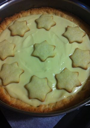 Una foto de Crostata con crema pastelera y mermelada