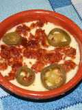 Queso fundido con chorizo