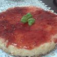 Tarta de queso fresco batido con mermelada