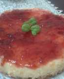 Tarta de queso fresco batido con mermelada
