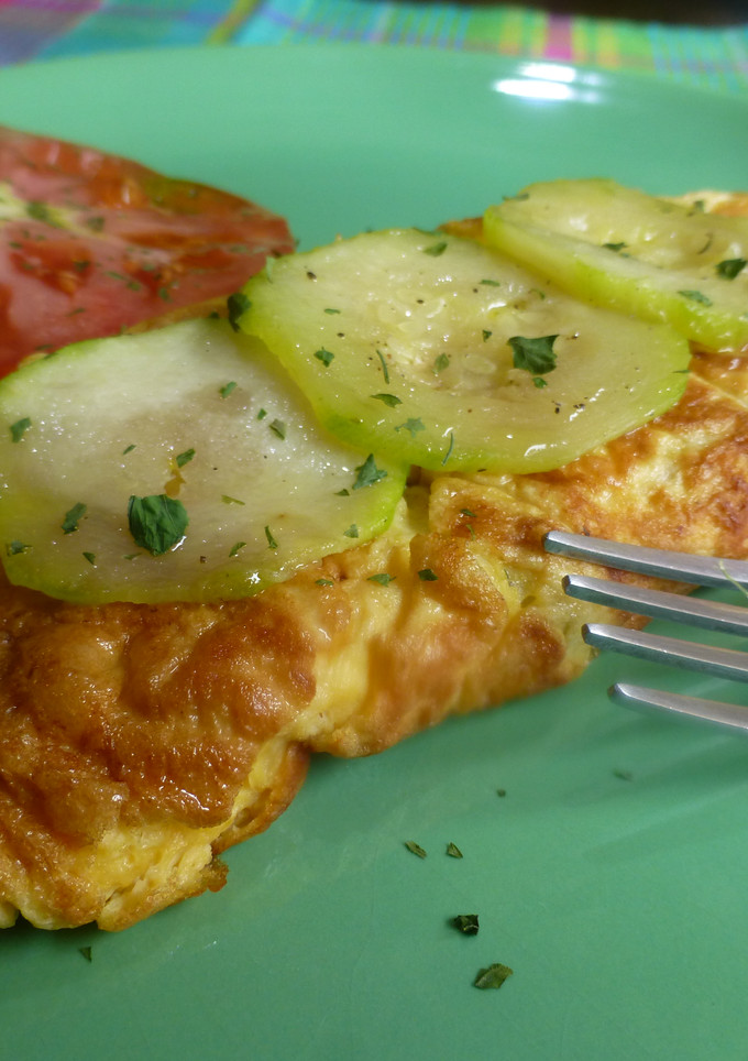Una foto de Tortilla francesa de calabacín