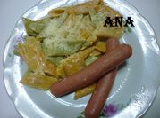 Una foto de salchicha con panceta