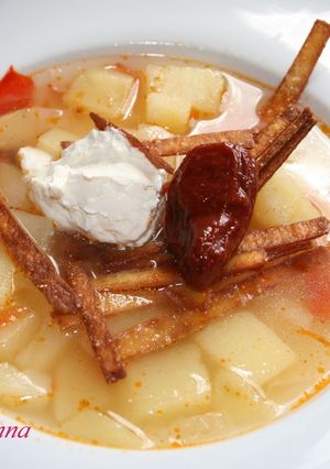 Una foto de Sopa de Patata a la mexicana