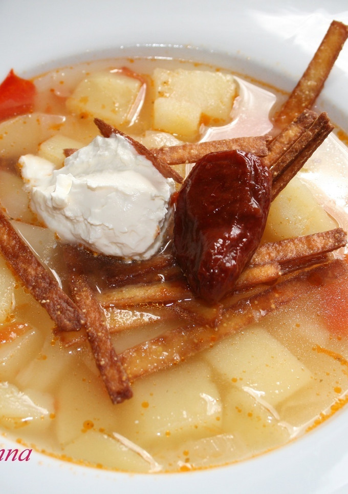 Una foto de Sopa de Patata a la mexicana