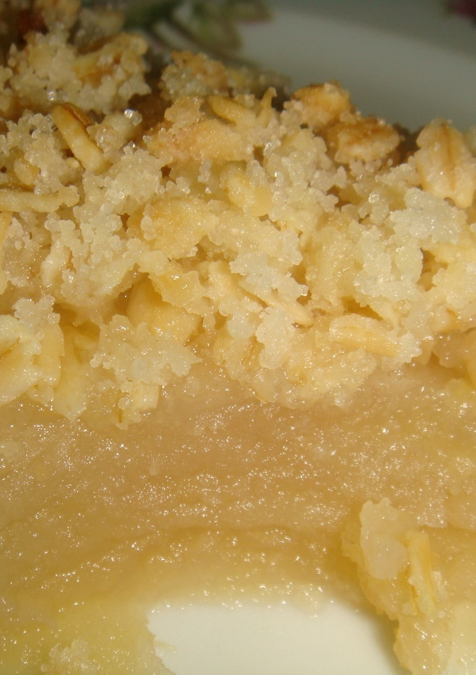 Una foto de Postre de manzanas crocante (Apple crip)