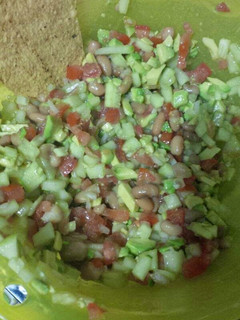 Una foto de Ceviche de frijol
