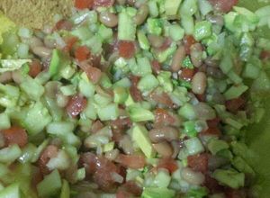 Una foto de Ceviche de frijol