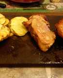 Arañita de chancho con papas al parrigas