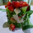 Ceviche de rape con frutas
