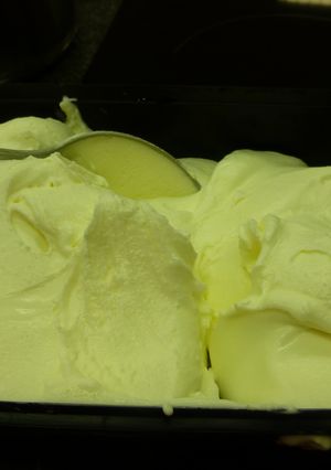 Una foto de Helado de queso casero