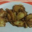 Guarnición de patatas al ajillo
