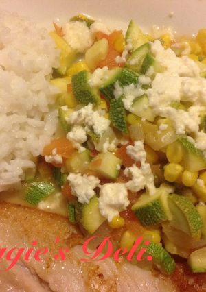 Una foto de Calabacín gratinado con atún