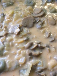 Una foto de Salsa de hongos light con ghee