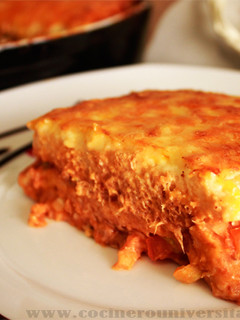 Una foto de Lasaña con pan de molde y atún