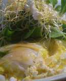 Cítricos, arroz y ensalada