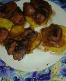 Patacones con pulpo a la criolla