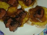 Patacones con pulpo a la criolla