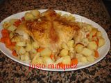 Muslo de pollo con zanahoria