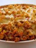 Pasta al horno gratinada
