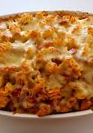 Una foto de Pasta al horno gratinada