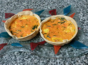 Una foto de Tartines de calabaza, queso y ciboulette