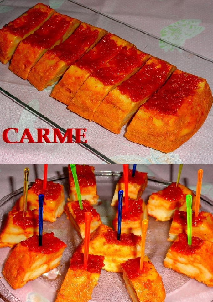 Una foto de Budín de pan y sobrasada