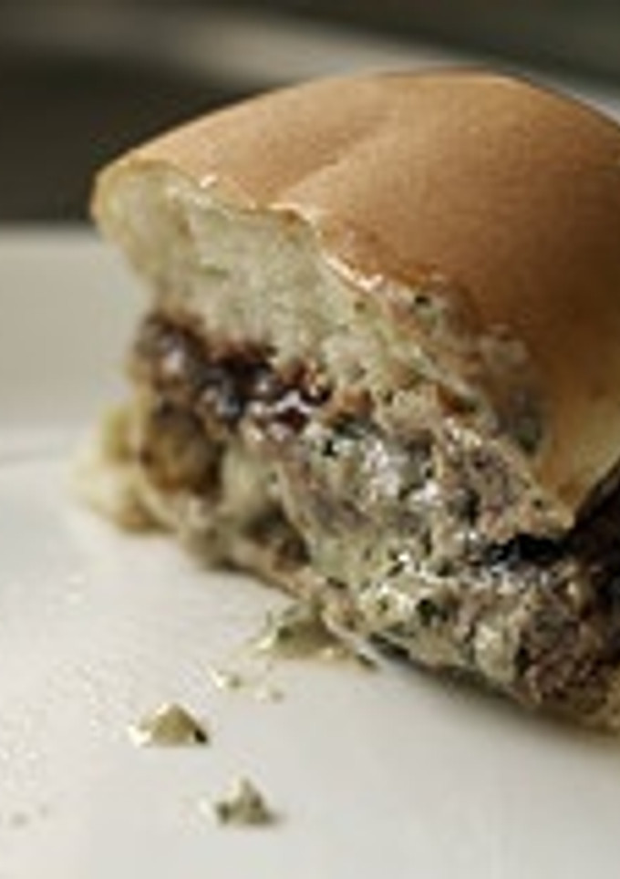 Una foto de Hamburguesa con queso azul