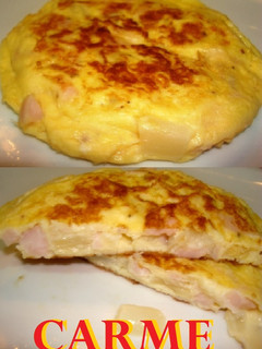 Una foto de Tortilla de espárragos en conserva y pavo