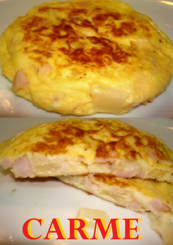 Una foto de Tortilla de espárragos en conserva y pavo