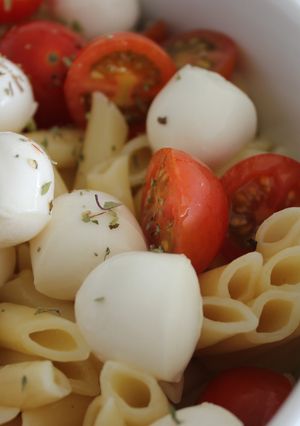 Una foto de Ensalada de pasta con tomates cherry para el mundial