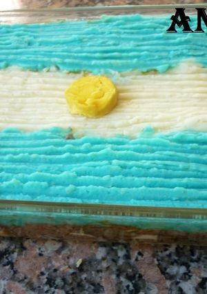 Una foto de Pastel de carne con puré argentino