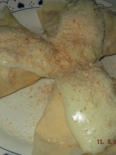 Una foto de Creps de jamón y queso con salsa 4 quesos y bechamel