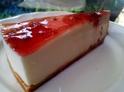 Una foto de tarta de queso