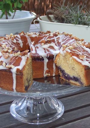 Una foto de Pastel de arándanos al aroma de almendras