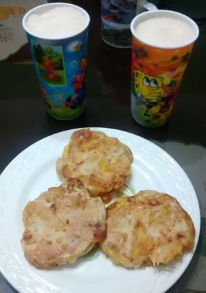 Una foto de Tortilla de banano y queso