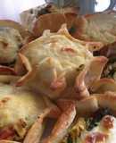 Pastelitos o canastitas con espinacas