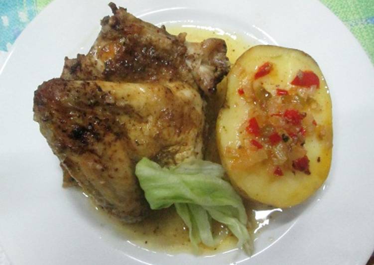Pollo jugoso con patatas maravilla