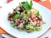 Una foto de ceviche de champiñón