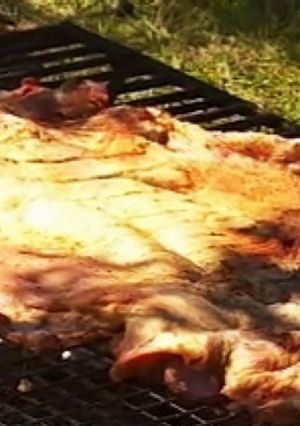 Una foto de Cordero a la pizza