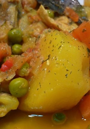 Una foto de Pollo a la portuguesa uruguayo