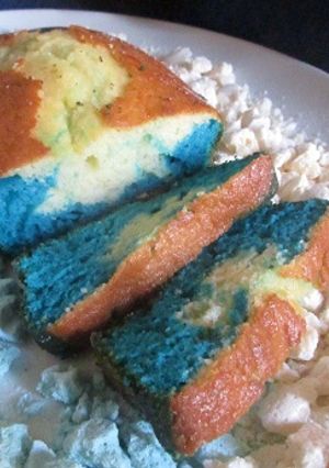 Una foto de Bizcocho bicolor avainillado