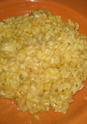 Una foto de Risotto calamares y gambones (Risotto calamari e gamberones)