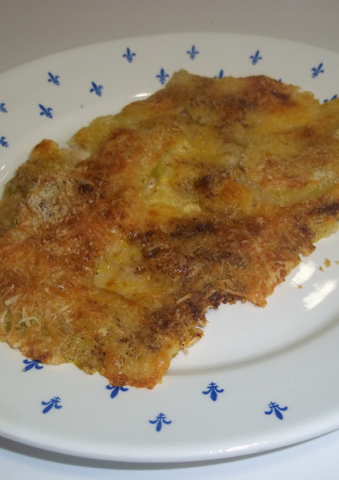 Una foto de Calabacines gratinados con queso y pan rallado