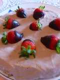 Tarta de chocolate con fresas sin azúcar