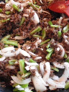 A picture of Venison Machaca.