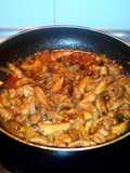Salteado de pollo con shiitake