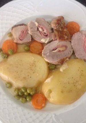 Una foto de Solomillo relleno con jamón York y queso AMC