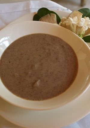 Una foto de Crema de hongos