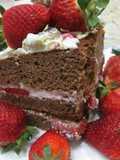 Tarta de chocolate y crema de fresas de Flor