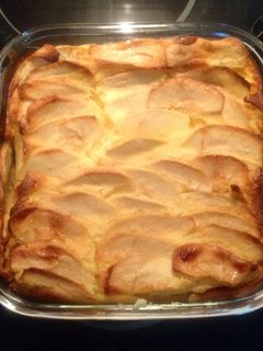 Una foto de Tarta de manzana quesada